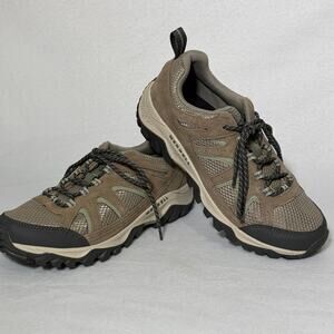 Merrell Oakcreek Trail Hiking Shoes Womens Size 11 Taupe Gray Leather Waterproof